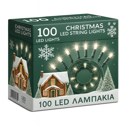 Λαμπάκια 100LED με πρόγραμμα 8.5m