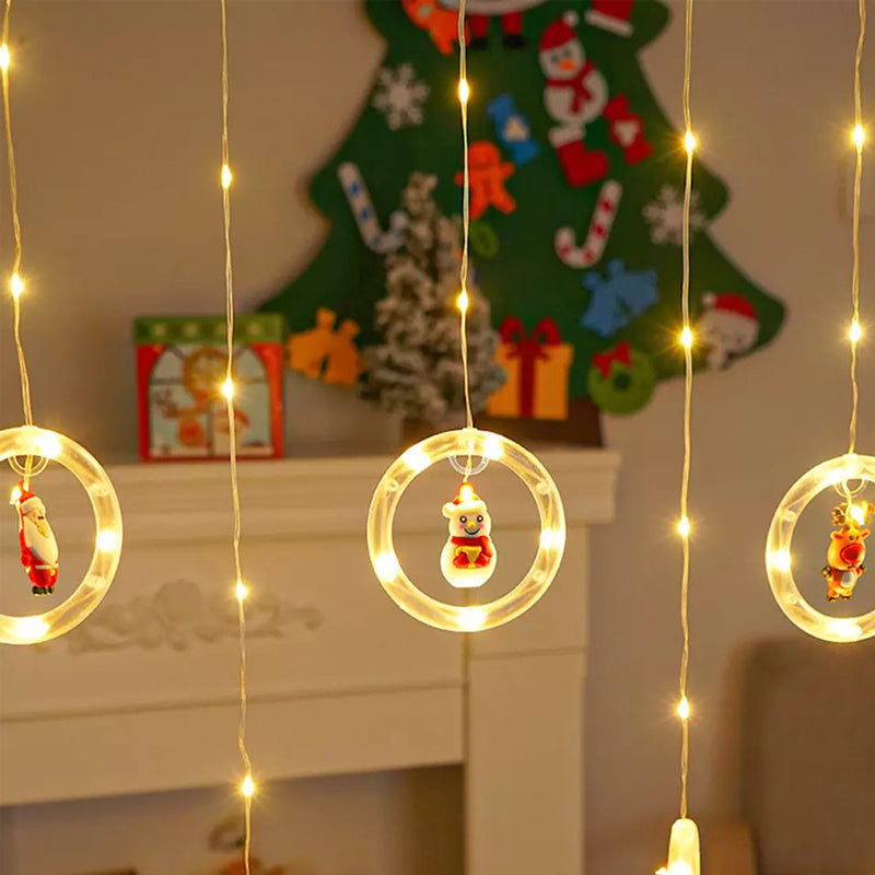 Χριστουγεννιάτικα Φωτάκια Κουρτίνα με Φιγούρες- MerryGlow